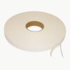a closeup image of a white scapa double coated polyethylene double sided or two-sided tape foam tape that is 1/16″ Thick x 1″ x 36 yd.